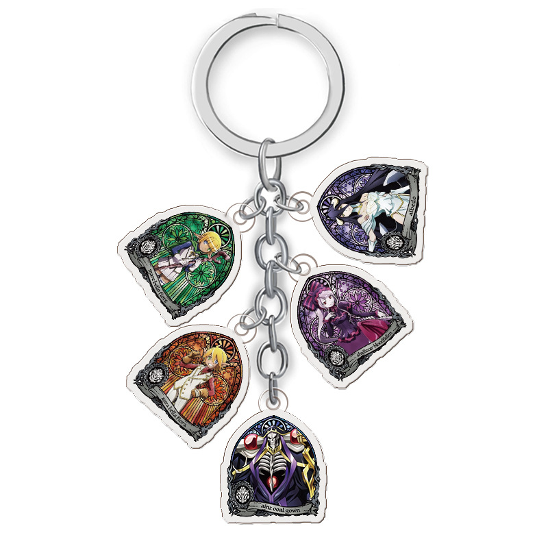 overload anime double side acrylic keychain