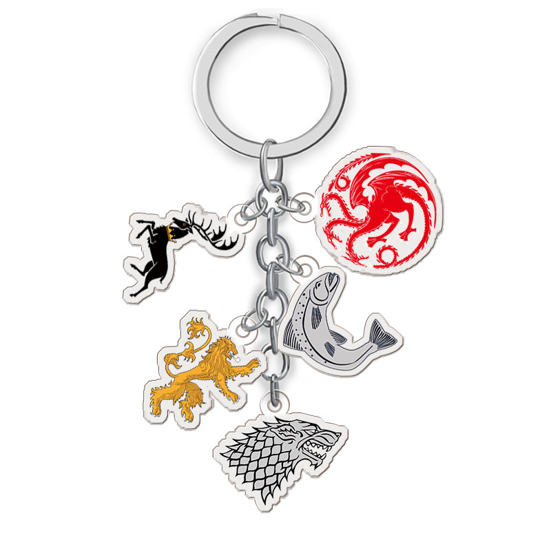 game of thrones anime double side acrylic keychain