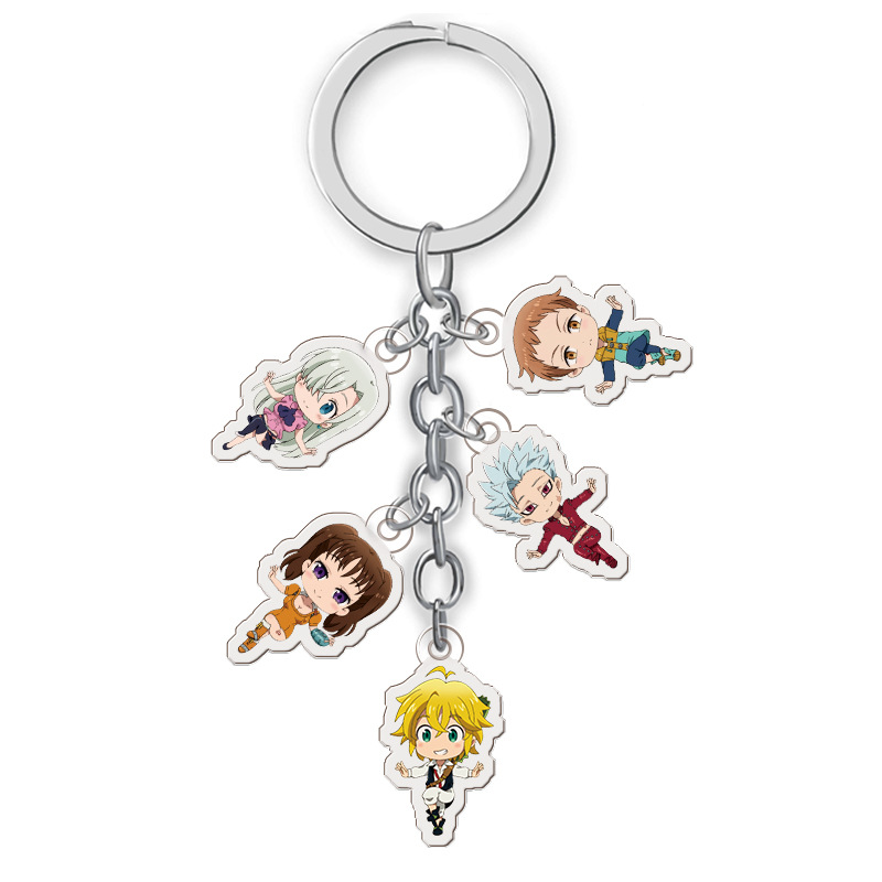 seven deadly sins anime double side acrylic keychain