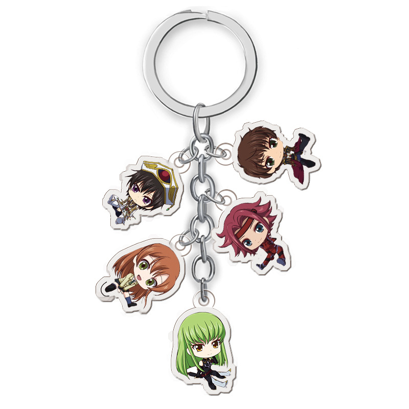 guess anime double side acrylic keychain