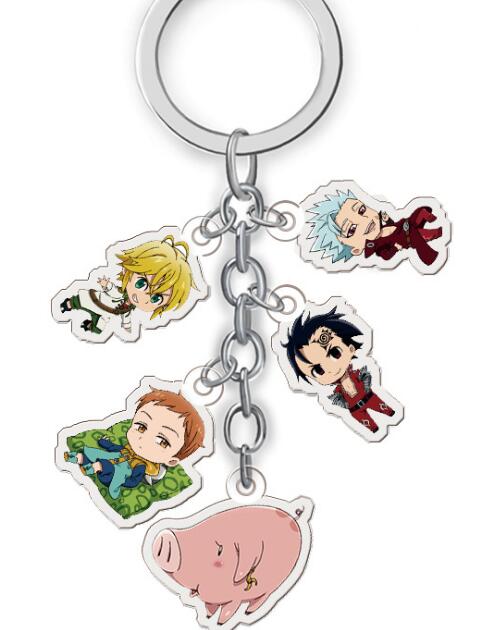 seven deadly sins anime double side acrylic keychain