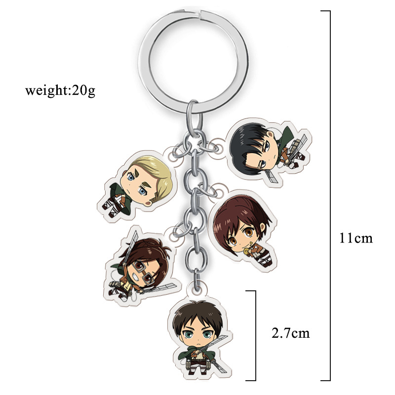 attack on titan anime double side acrylic keychain