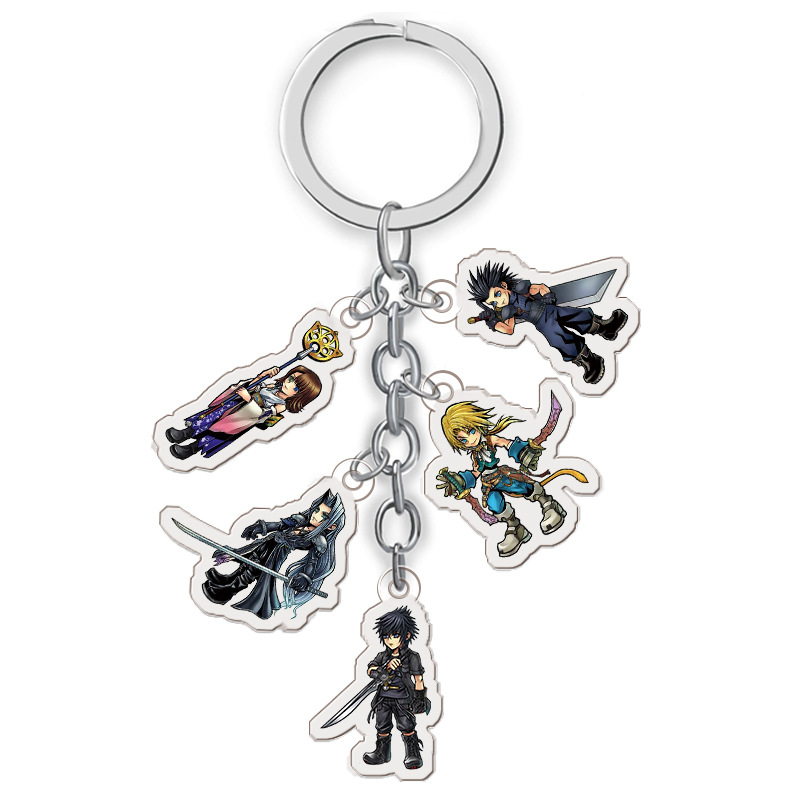 final fantasy anime double side acrylic keychain