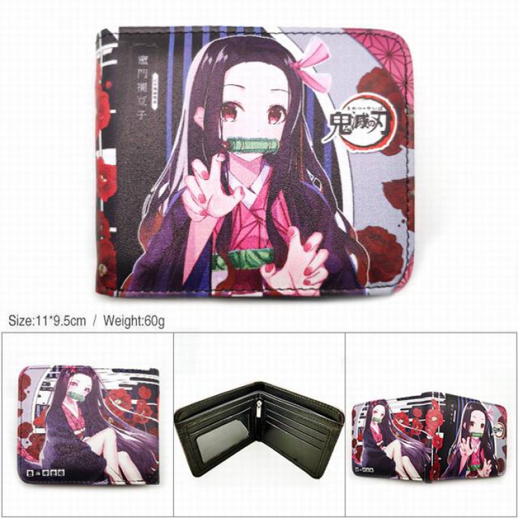 Demon Slayer Kimets Short color picture two fold wallet-HK-542