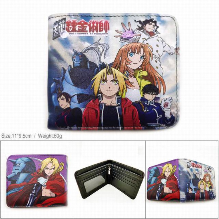 Fullmetal Alchemist Short color picture two fold wallet 11X9.5CM 60G-HK-549