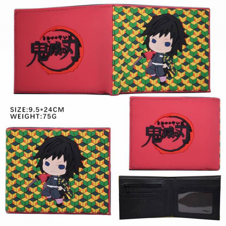 Demon Slayer Kimets Short two fold silicone wallet Style C