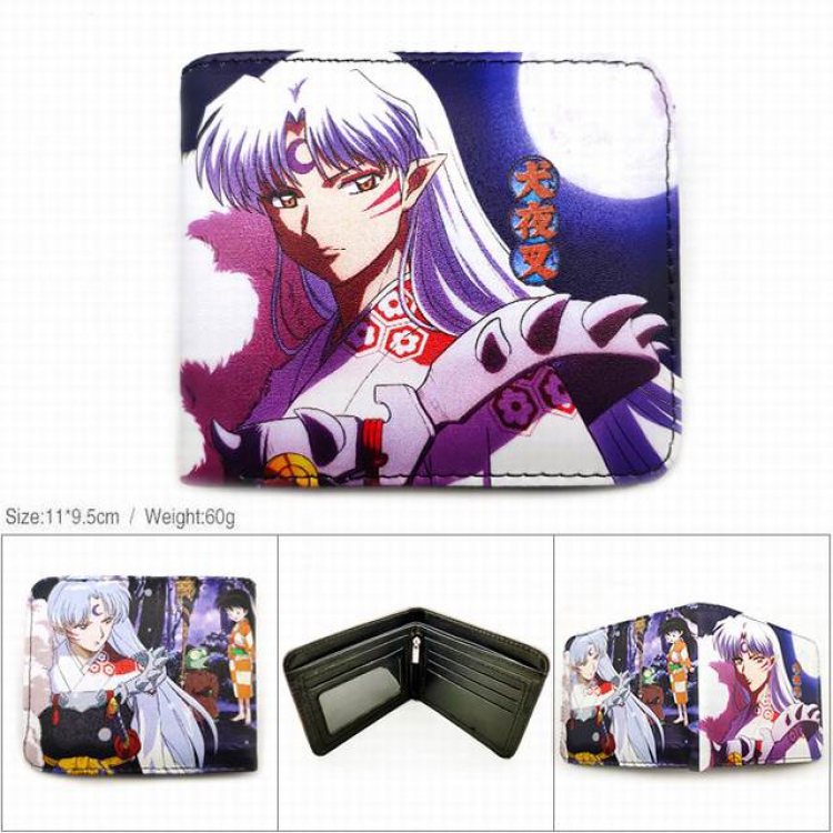 Inuyasha Short color picture two fold wallet 11X9.5CM 60G-HK-548