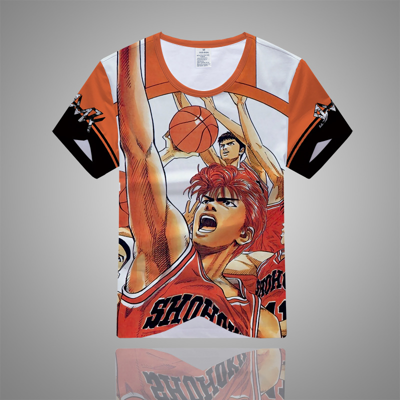 slam dunk anime 3d printed tshirt 2xs to 5xl