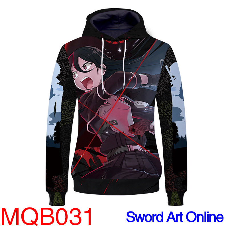 sword art online anime 3d printed hoodie 2xs to 4xl