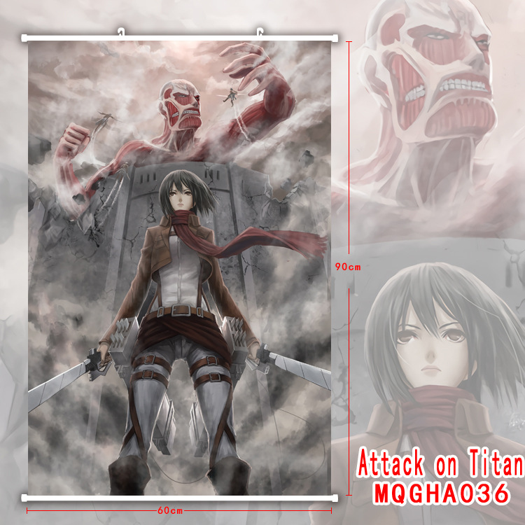 attack on titan anime wallscroll 60*90cm