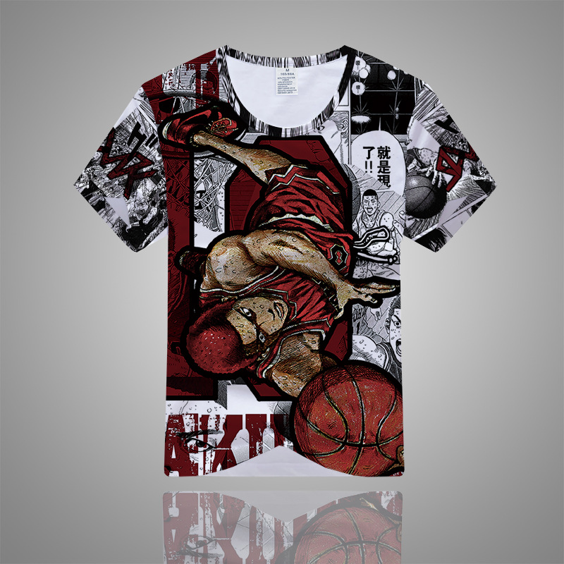 slam dunk anime 3d printed tshirt 2xs to 5xl