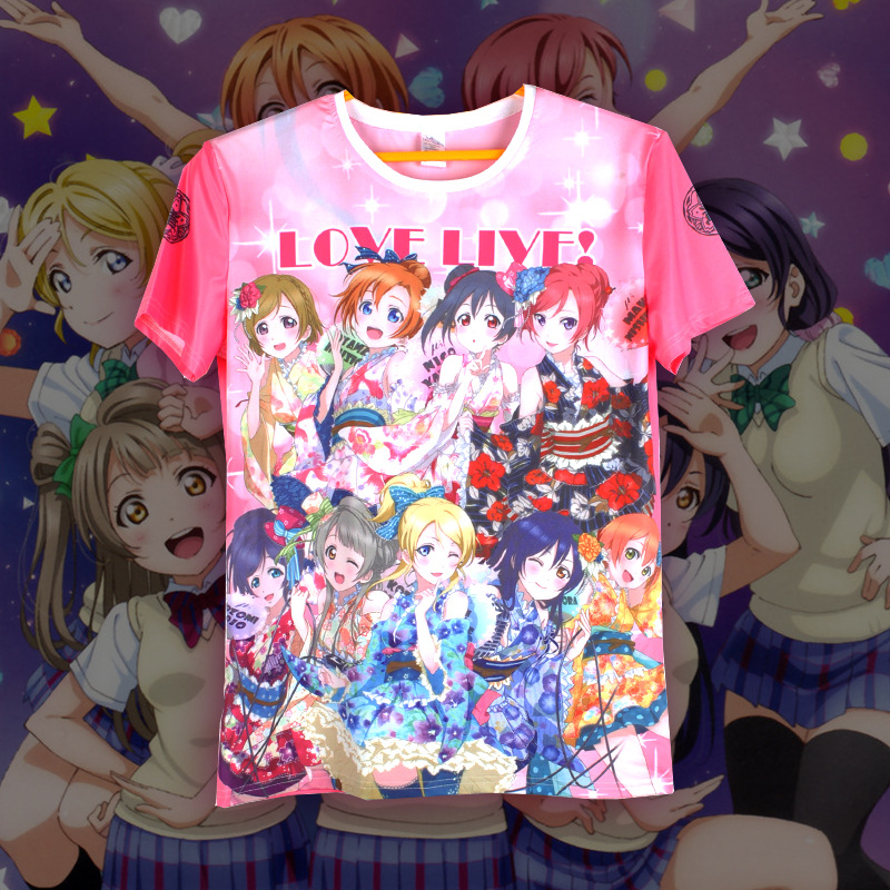 lovelive anime 3d printed tshirt 2xs to 5xl