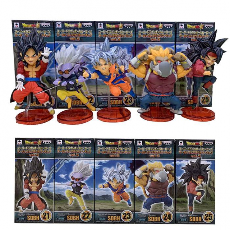 Dragon Ball a set of five Boxed Figure Decoration Model 253G 5X5X10CM