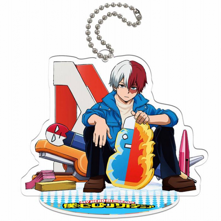 My Hero Academia Todoroki Shoto-2 Q version soma Small Standing Plates Acrylic keychain pendant 8-9CM