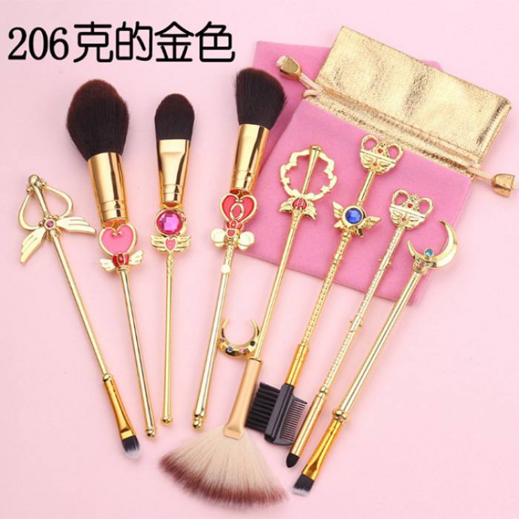 SailorMoon Golden makeup brush a set of eight 13.5-17.5CM price for 2 set