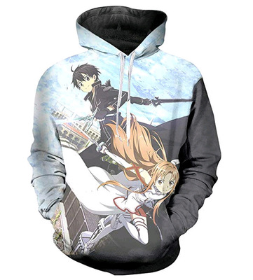 sword art online anime 3d printed hoodie 2xs to 4xl