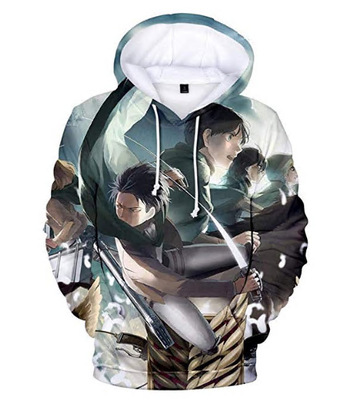 attack on titan anime 3d printed hoodie 2xs to 4xl