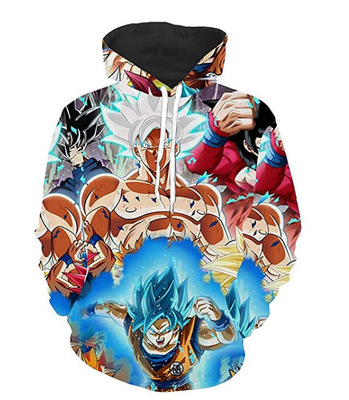 dragon ball 3d printed hoodie 2xs to 4xl