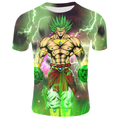 dragon ball broly anime 3d printed tshirt 2xs to 4xl