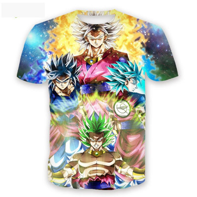 dragon ball broly anime 3d printed tshirt 2xs to 4xl