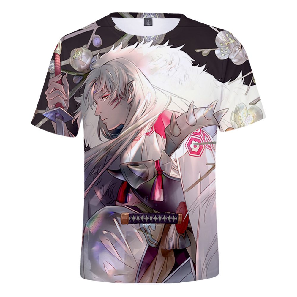 inuyasha anime 3d printed tshirt 2xs to 4xl