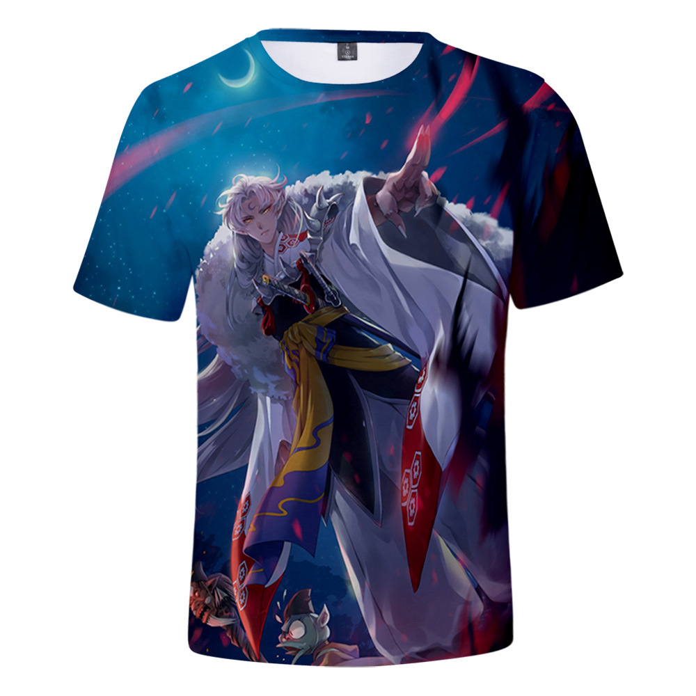 inuyasha anime 3d printed tshirt 2xs to 4xl