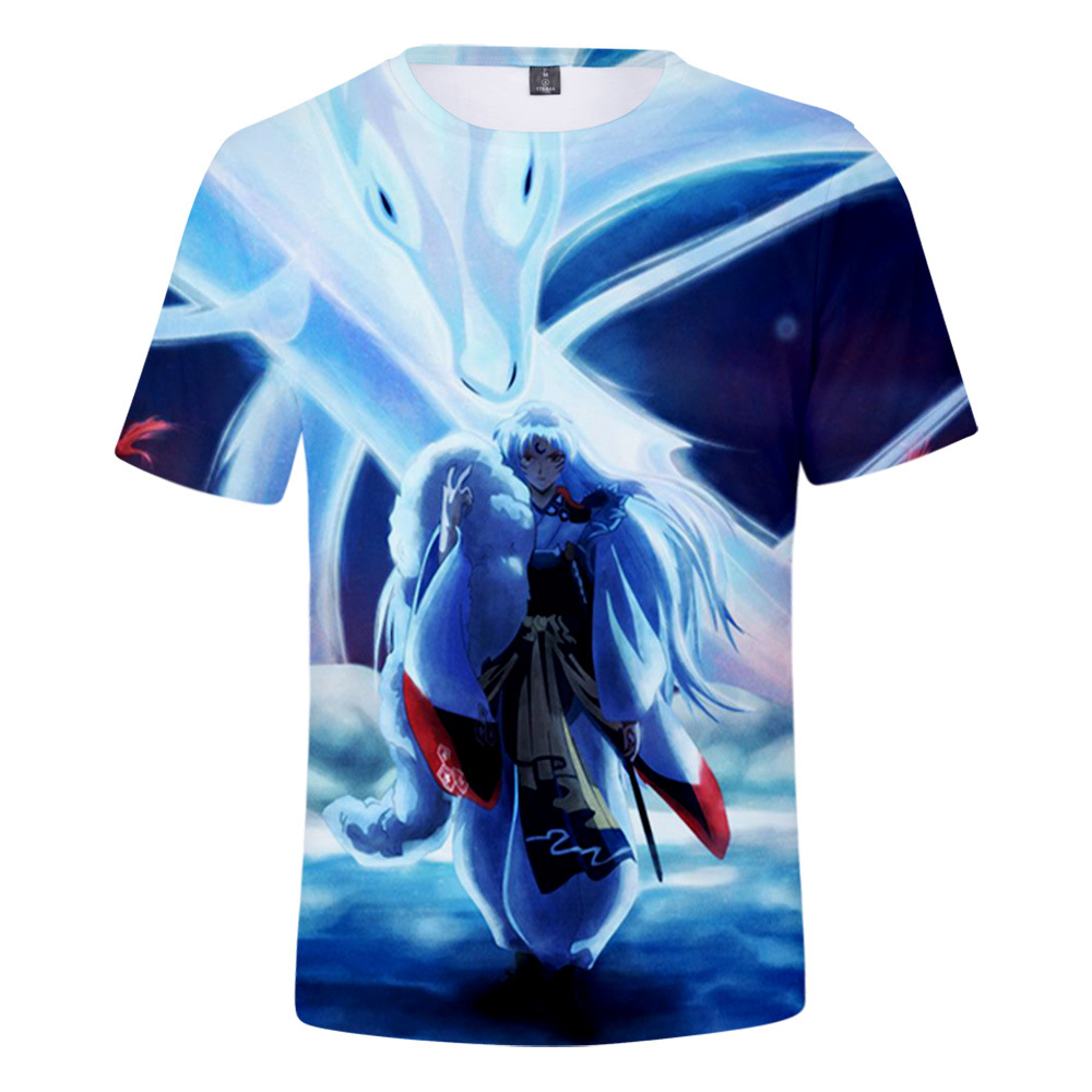 inuyasha anime 3d printed tshirt 2xs to 4xl