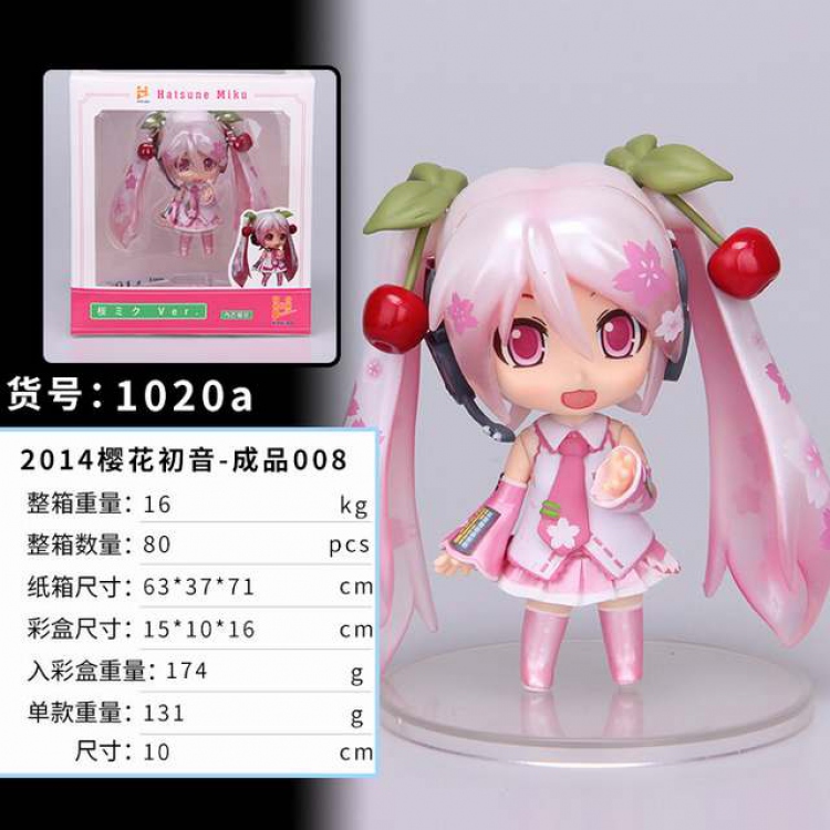 2014 Edition Hatsune Miku-008 Q version Sakura Hatsune Boxed Figure Decoration 10CM 131G a box of 80