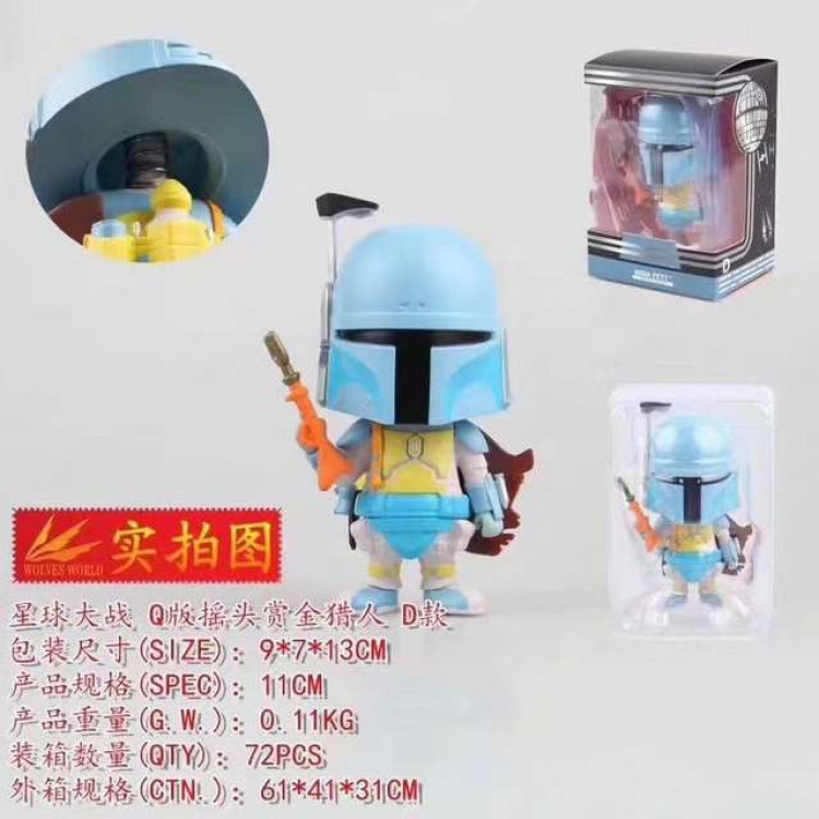 Q version The Bounty Hunter Boxed Figure Decoration Model 11CM 0.11KG Color box size:9X7X13CM a box of 72