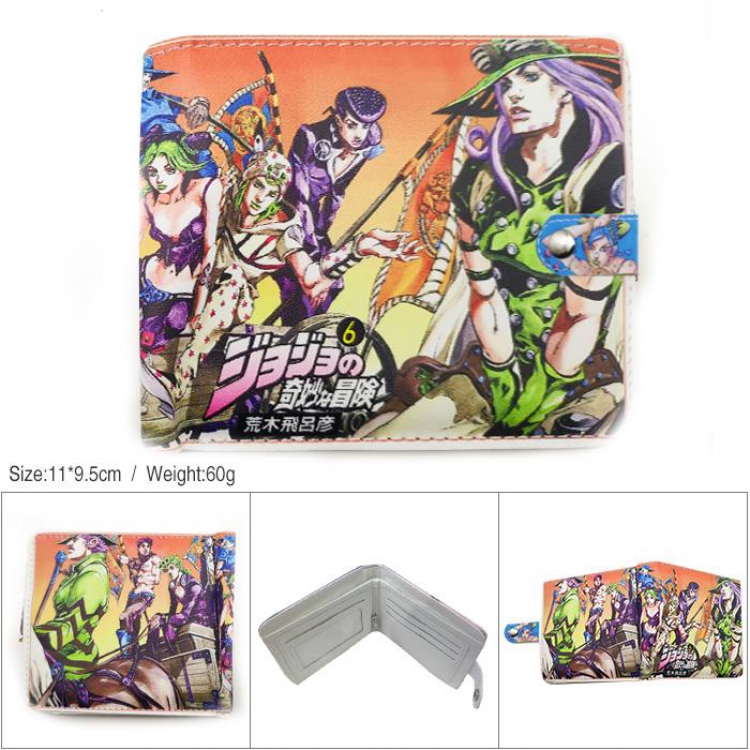 JoJos Bizarre Adventure Full color short Snap button Wallet -MK-031