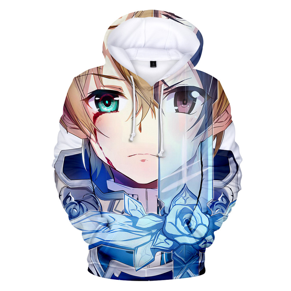 sword art online anime 3d printed hoodie 2xs to 4XL