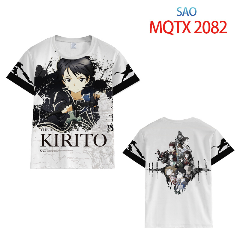 sword art online anime 3d printed tshirt 2xs to 5XL