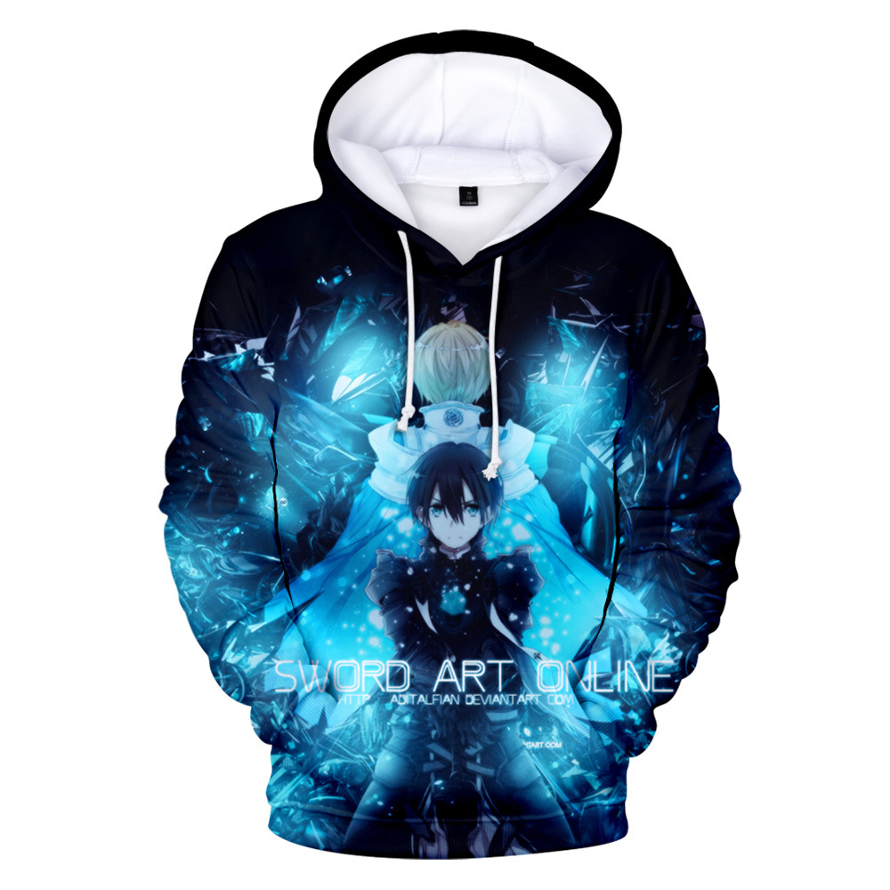 sword art online anime 3d printed hoodie 2xs to 4XL