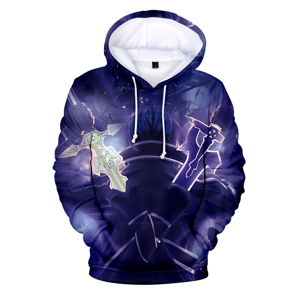 sword art online anime 3d printed hoodie 2xs to 4XL