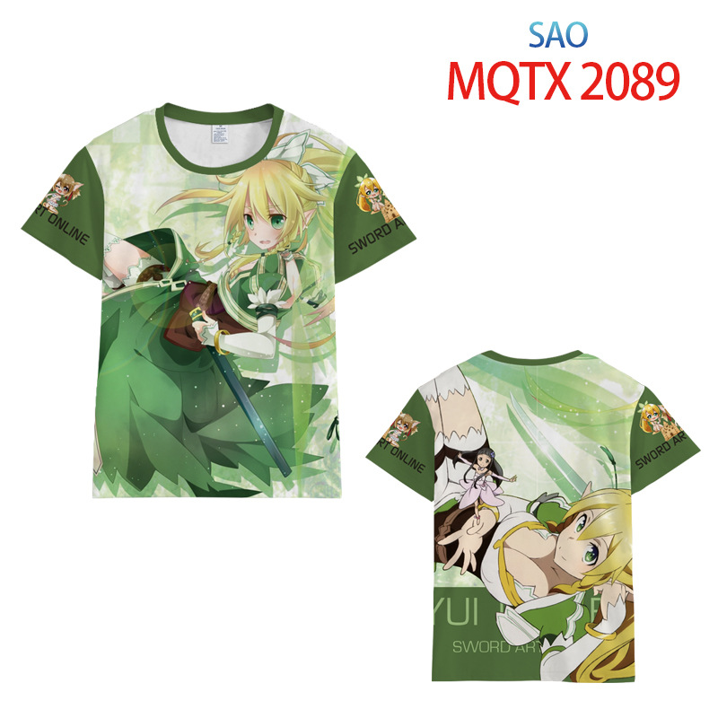 sword art online anime 3d printed tshirt 2xs to 5XL