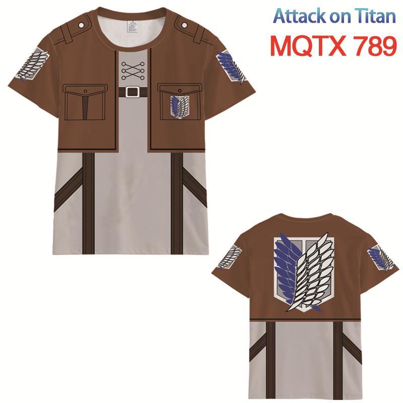 attack on titan anime 3d printed tshirt 2xs to 5XL