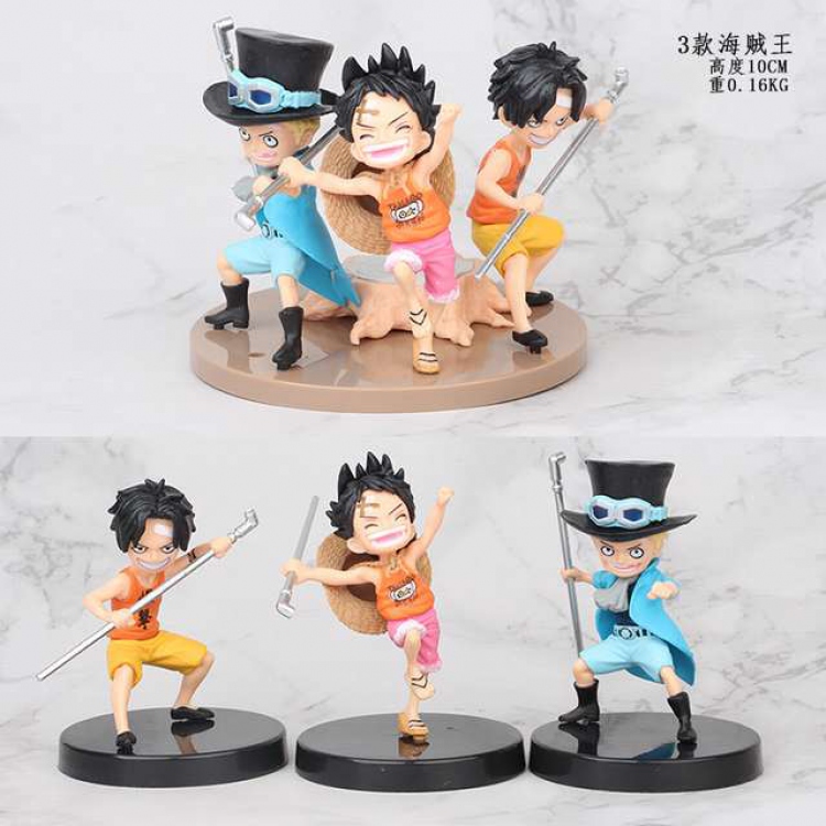 One Piece Bagged Figure Decoration Model 10CM 0.16KG a set of 3 a box of 100 sets