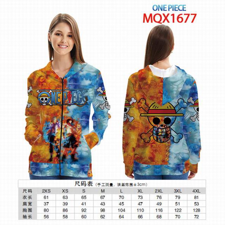 One Piece Full color zipper hooded Patch pocket Coat Hoodie 9 sizes from XXS to 4XL MQX 1677