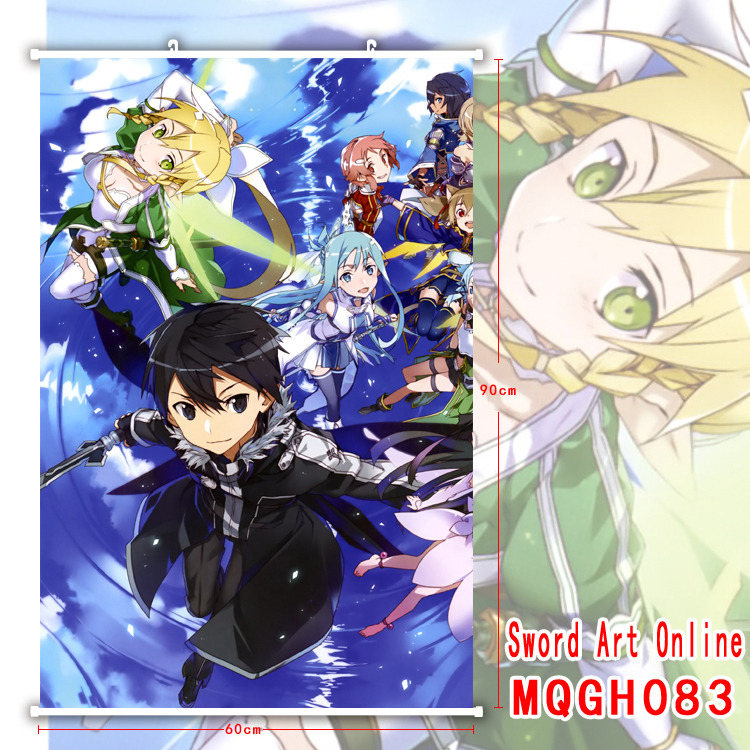 sword art online anime wallscroll 60*90cm