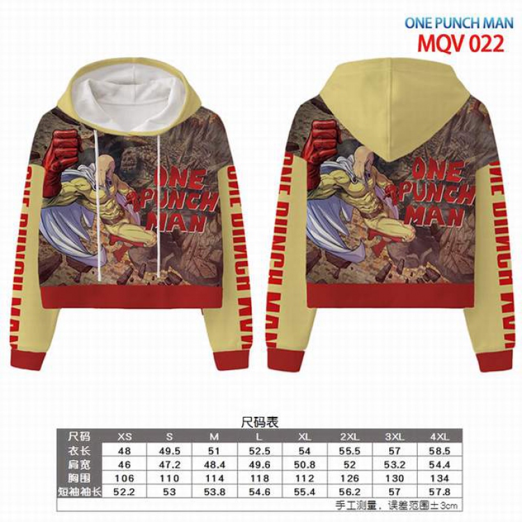 One Punch Man Full color printed hooded pullover sweater 8 sizes from XS to 4XL