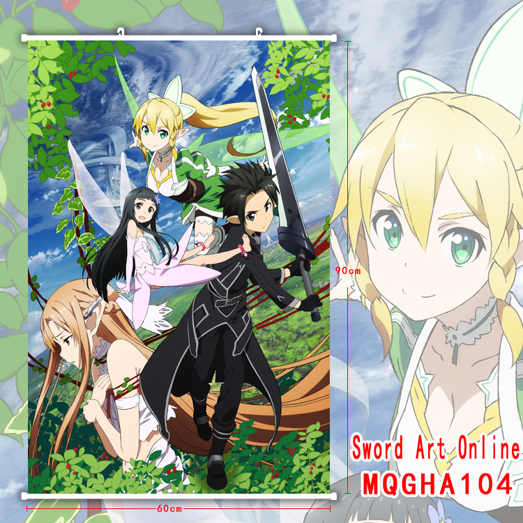 sword art online anime wallscroll 60*90cm