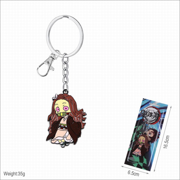 Demon Slayer Kimets Kamado Nezuko Keychain pendant 16.5X6.5CM 35G a set price for 5 pcs