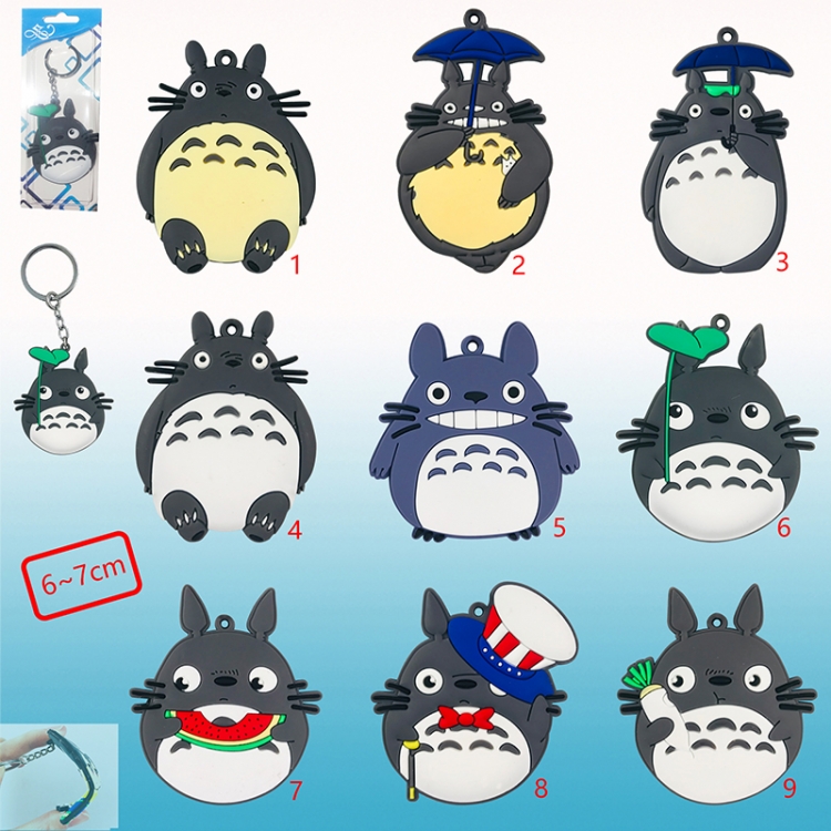 totoro anime double face keychain