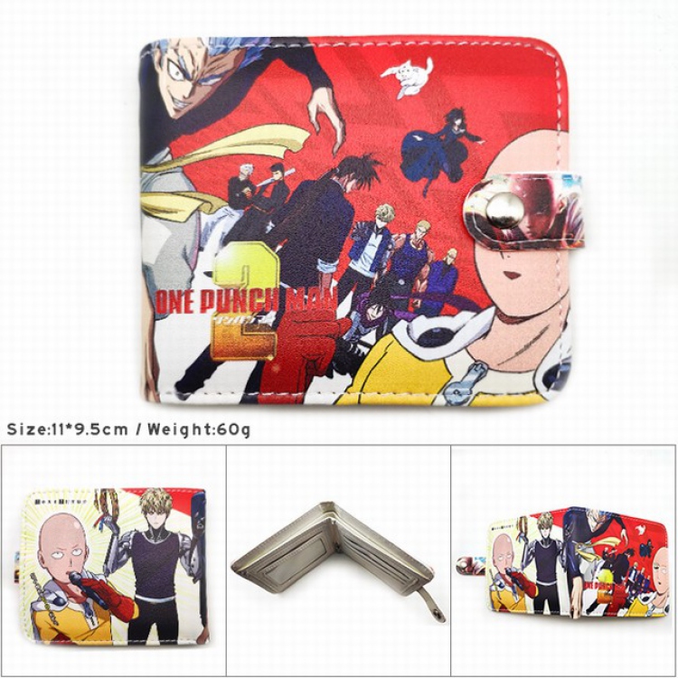 One Punch Man Full color short button wallet 11X9.5CM 60G MK-066