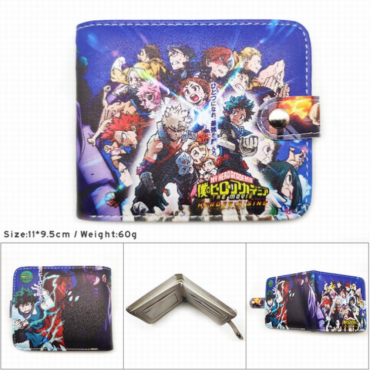 My Hero Academia Full color short button wallet 11X9.5CM 60G MK-062