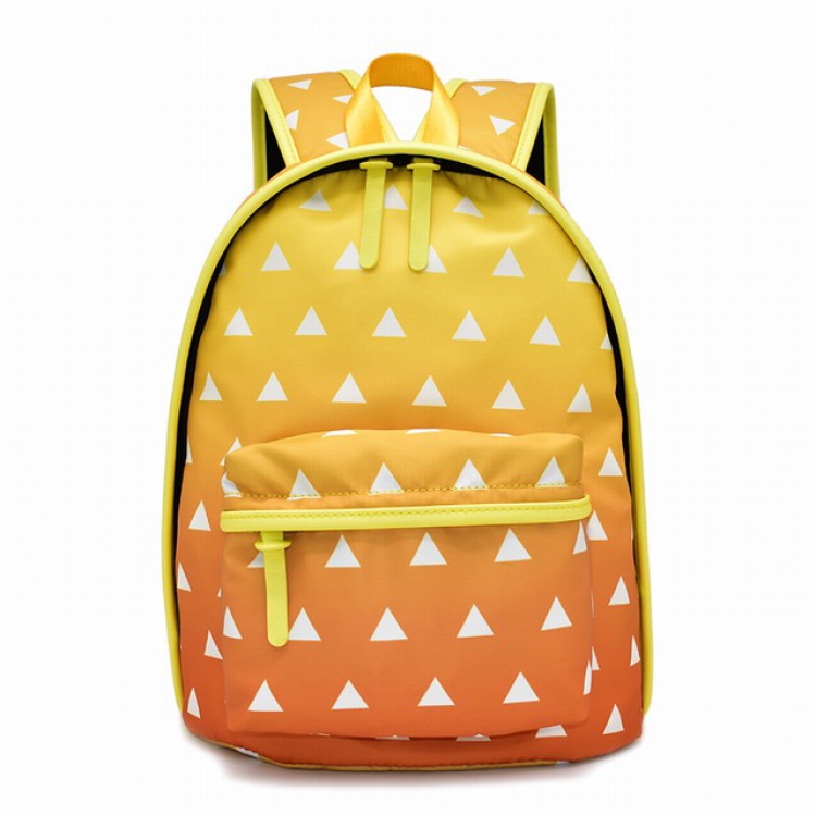 Demon Slayer Kimets Agatsuma Zenitsu Anime thick polyester twill waterproof backpack school bag 31X15X41CM 0.6KG