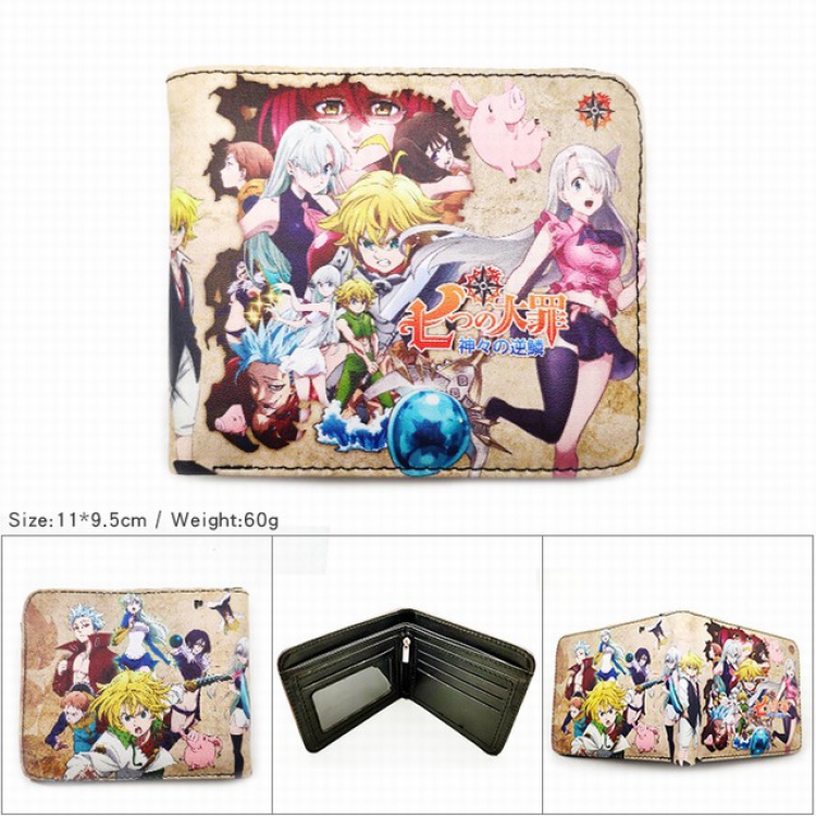 The Seven Deadly Sins Short color picture two fold wallet 11X9.5CM 60G-HK-574