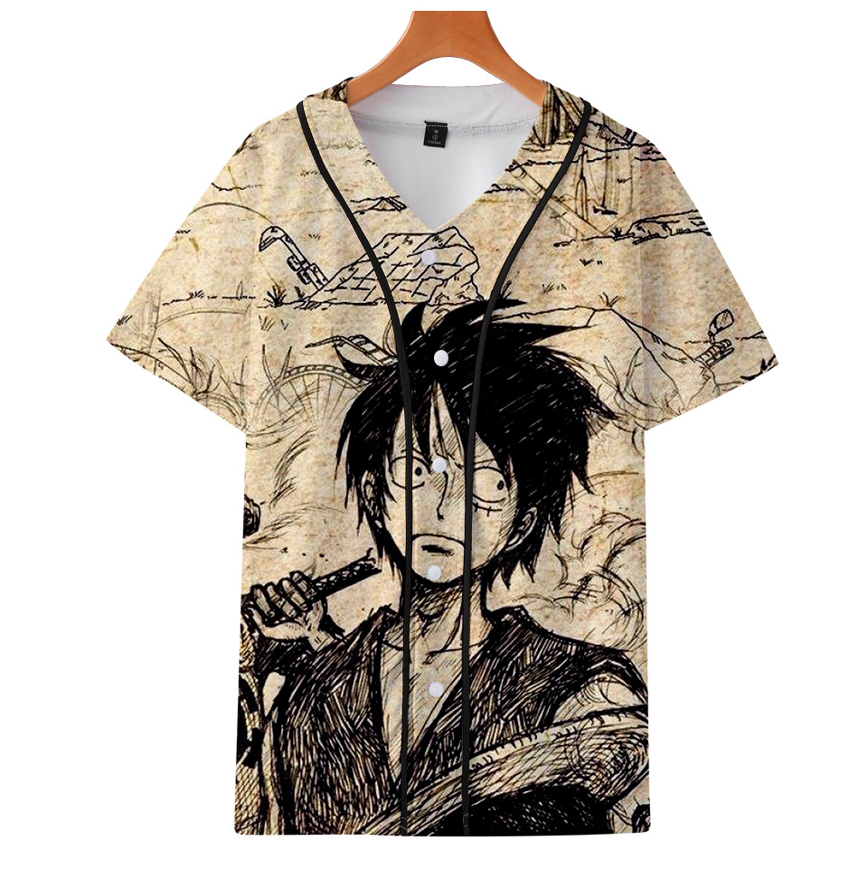 one piece anime 3d printed baseball tshirt 2xs to 4xl