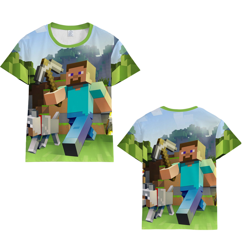Minecraft 3d printed tshirt 2xs to 4xl
