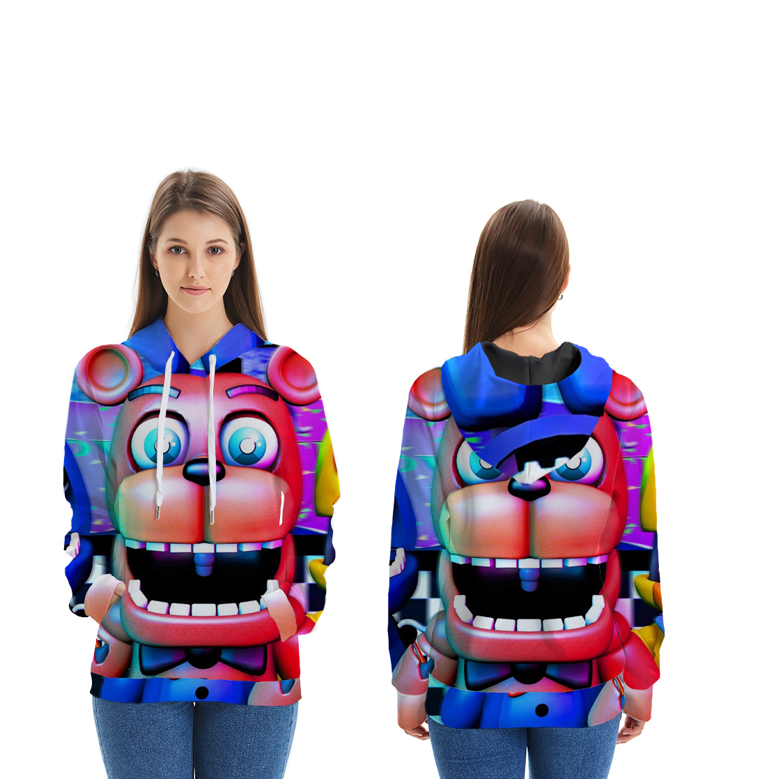 five nights at freddys 3d printed hoodie 2xs to 4xl